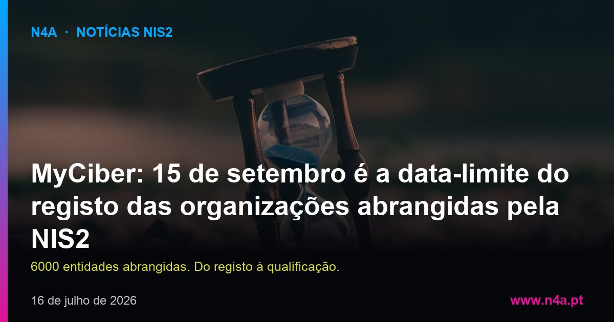 MyCiber: 15 de setembro é a data-limite do registo das organizações abrangidas pela NIS2