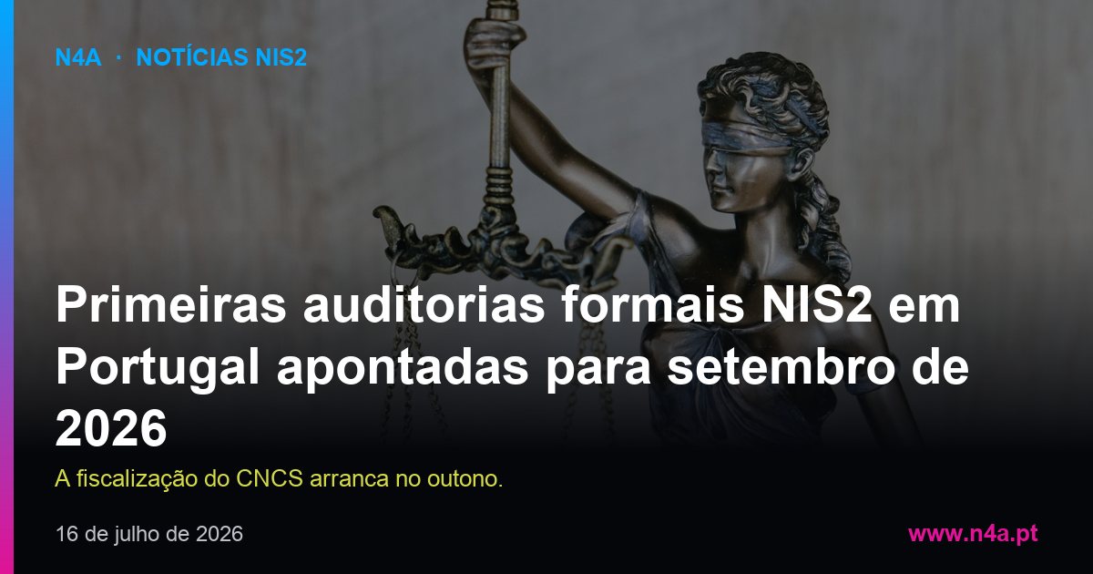 Primeiras auditorias formais NIS2 em Portugal apontadas para setembro de 2026